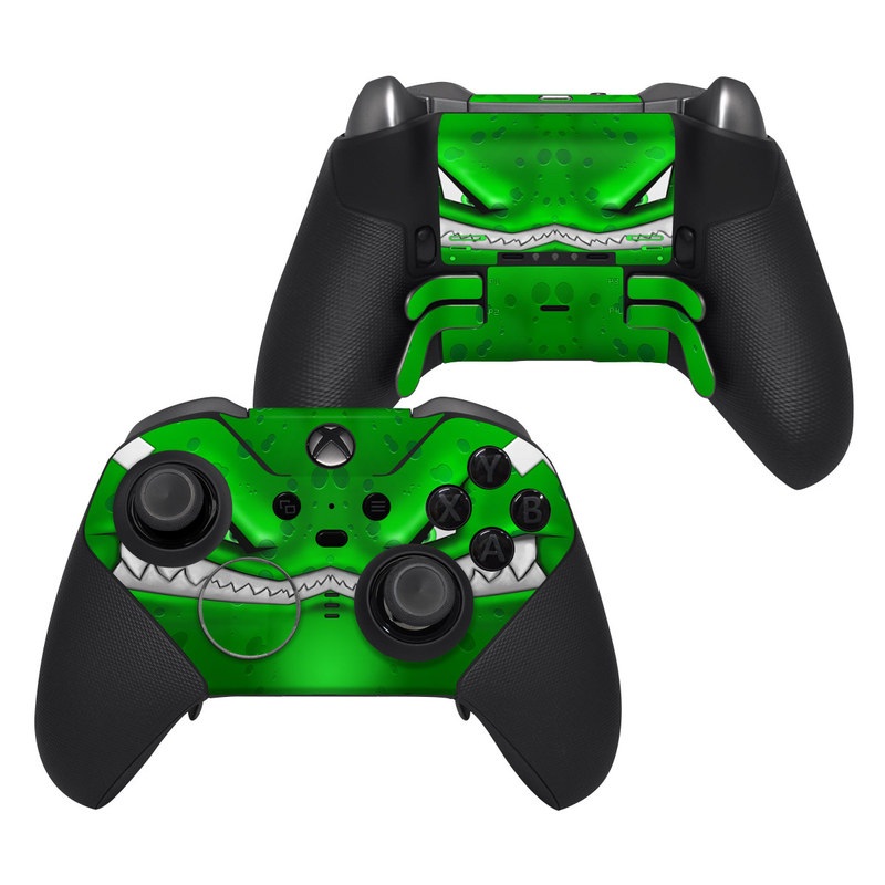 Xbox Elite Controller Series 2 Skin design of Green, Font, Animation, Logo, Graphics, Games, with green, white colors
