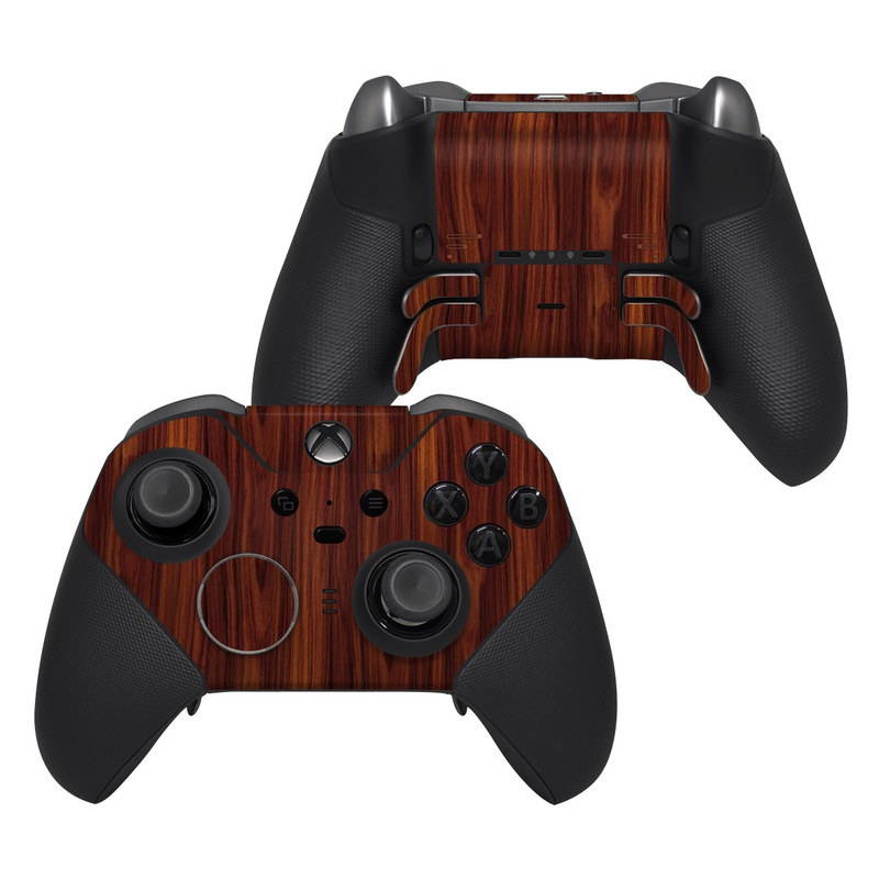 Xbox Elite Controller Series 2 Skin design of Wood, Red, Brown, Hardwood, Wood flooring, Wood stain, Caramel color, Laminate flooring, Flooring, Varnish, with black, red colors