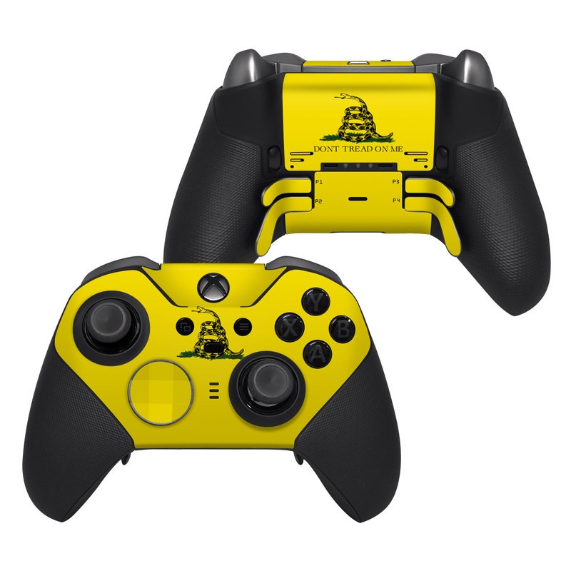 Xbox Elite Controller Series 2 Skin design of Yellow, Font, Logo, Graphics, Illustration, with orange, black, green colors