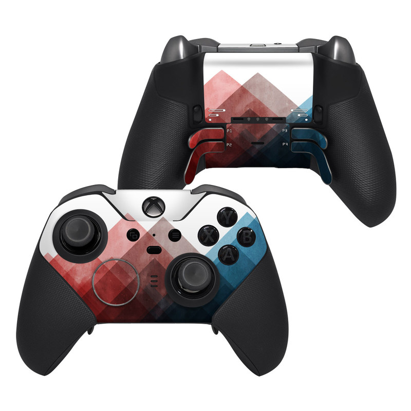 Xbox Elite Controller Series 2 Skin design of Blue, Red, Sky, Pink, Line, Architecture, Font, Graphic design, Colorfulness, Illustration, with red, pink, blue colors