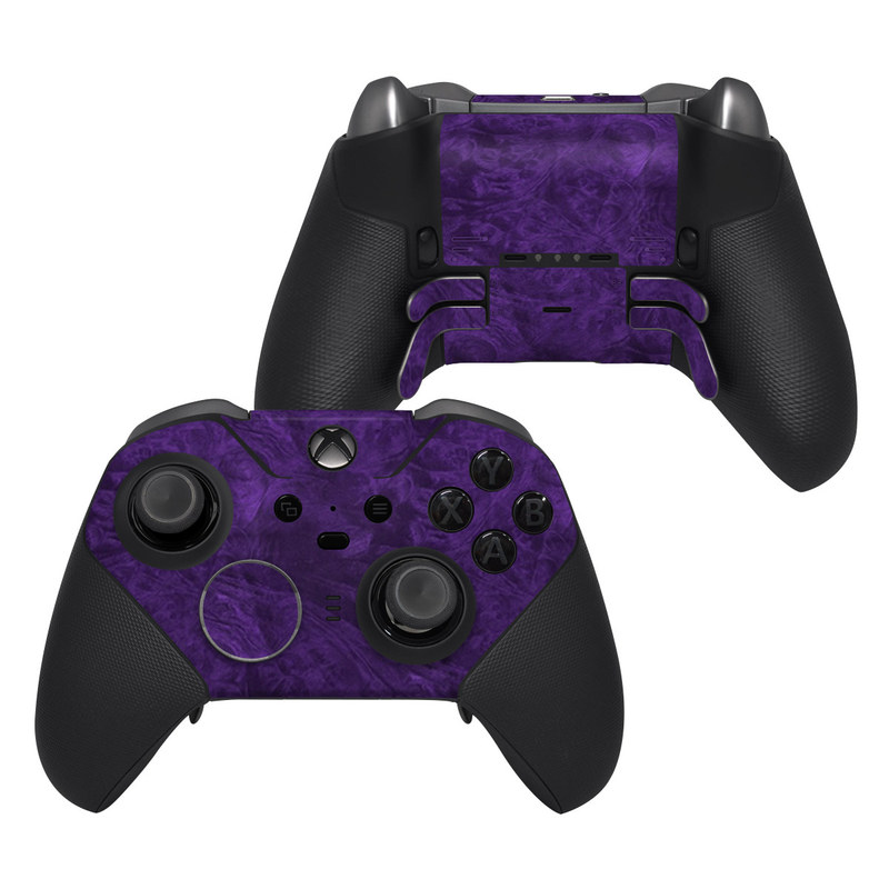 Xbox Elite Controller Series 2 Skin design of Violet, Purple, Lilac, Pattern, Magenta, Textile, Wallpaper with black, blue colors