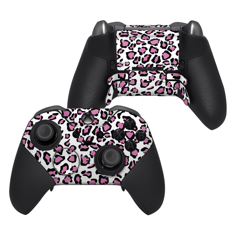 Xbox Elite Controller Series 2 Skin design of Pink, Pattern, Design, Textile, Magenta, with white, black, gray, purple, red colors