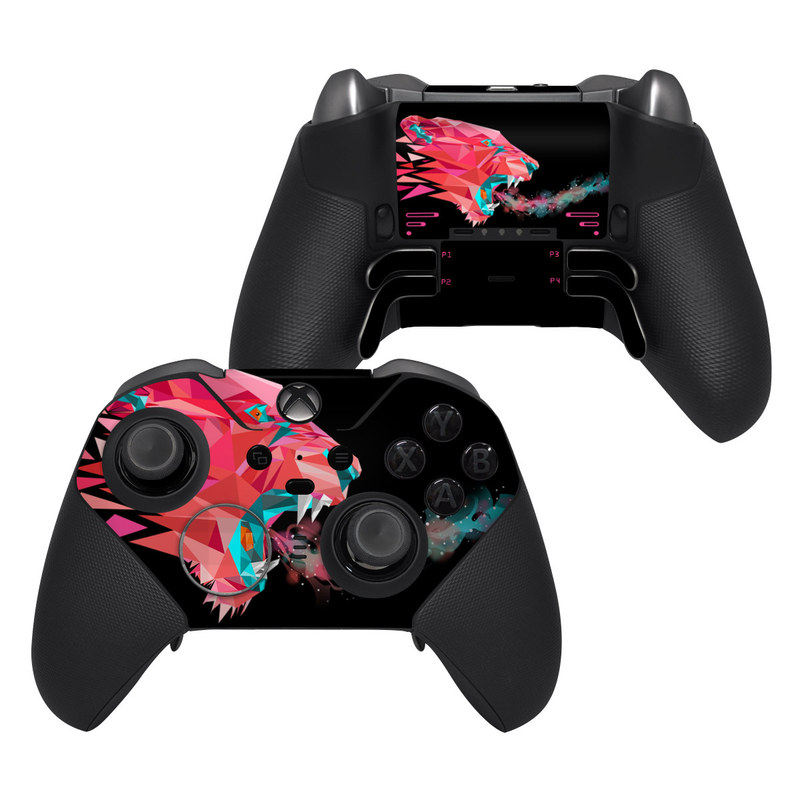 Xbox Elite Controller Series 2 Skin design of Pink, Graphic design, Illustration, Design, Organism, Graphics, Font, Art, Animation, Pattern, with black, red, pink, gray colors