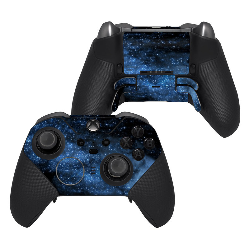 Xbox Elite Controller Series 2 Skin design of Sky, Atmosphere, Black, Blue, Outer space, Atmospheric phenomenon, Astronomical object, Darkness, Universe, Space, with black, blue colors