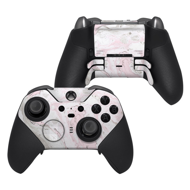 Xbox Elite Controller Series 2 Skin design of White, Pink, Pattern, Illustration with pink, gray, white colors
