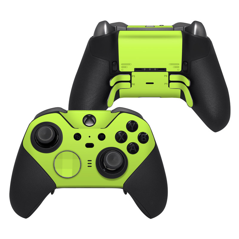 Xbox Elite Controller Series 2 Skin design of Green, Yellow, Text, Leaf, Font, Grass with green colors