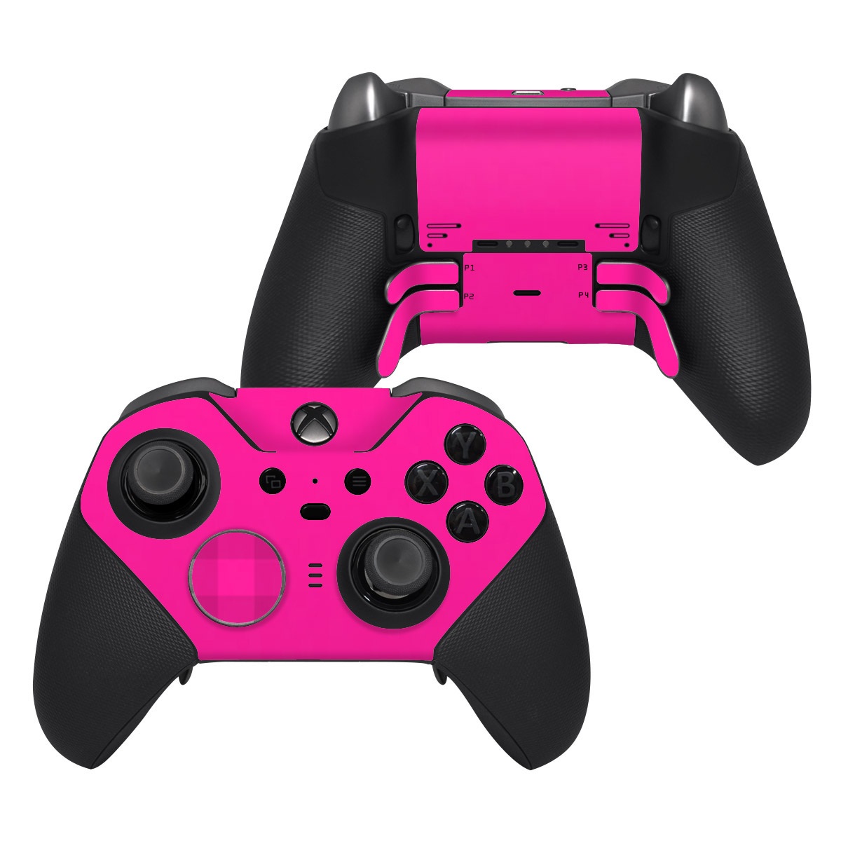 Xbox Elite Controller Series 2 Skin design of Purple, Violet, Pink, Magenta, Pattern, Electric blue, Font, Tints and shades, Carmine, Peach, with pink colors
