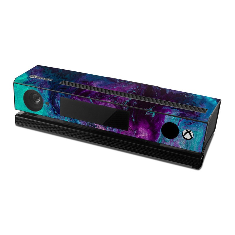 Xbox One Kinect Skin design of Blue, Purple, Violet, Water, Turquoise, Aqua, Pink, Magenta, Teal, Electric blue, with blue, purple, black colors
