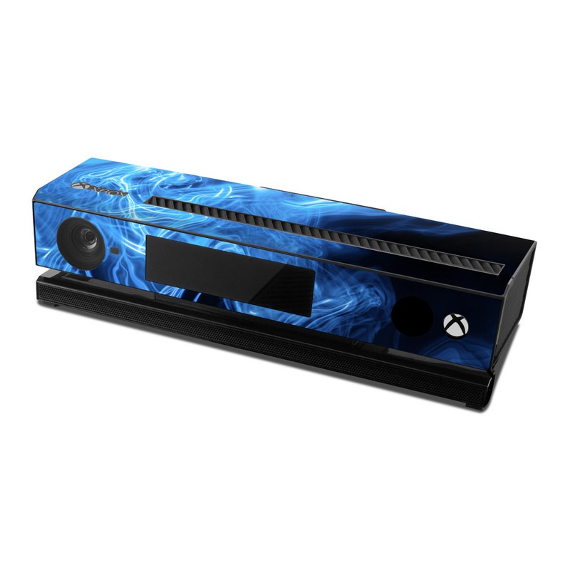 Xbox One Kinect Skin design of Blue, Water, Electric blue, Organism, Pattern, Smoke, Liquid, Art, with blue, black, purple colors