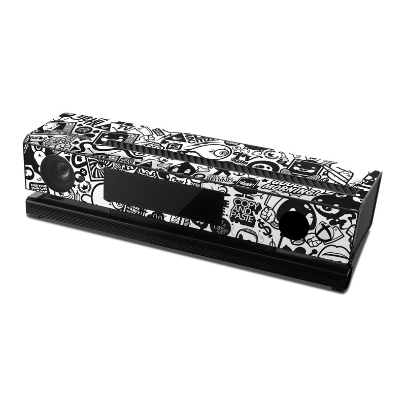 Xbox One Kinect Skin design of Pattern, Drawing, Doodle, Design, Visual arts, Font, Black-and-white, Monochrome, Illustration, Art, with gray, black, white colors
