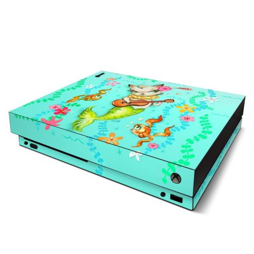 Merkitten with Ukelele Xbox One X Skin