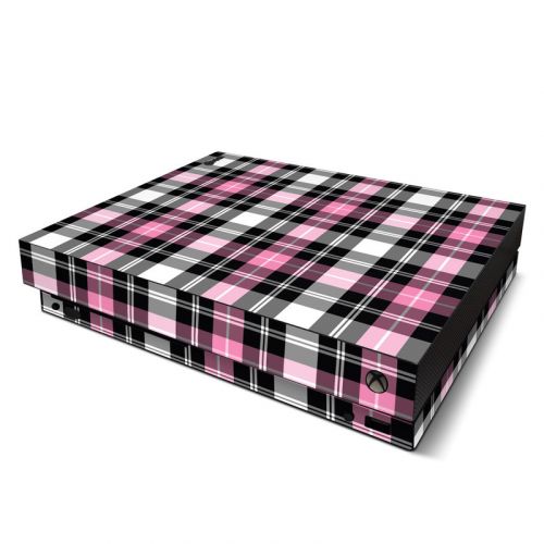 Pink Plaid Xbox One X Skin
