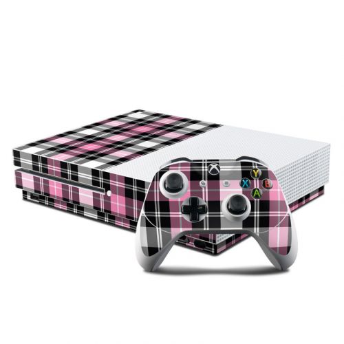 Pink Plaid Xbox One S Skin