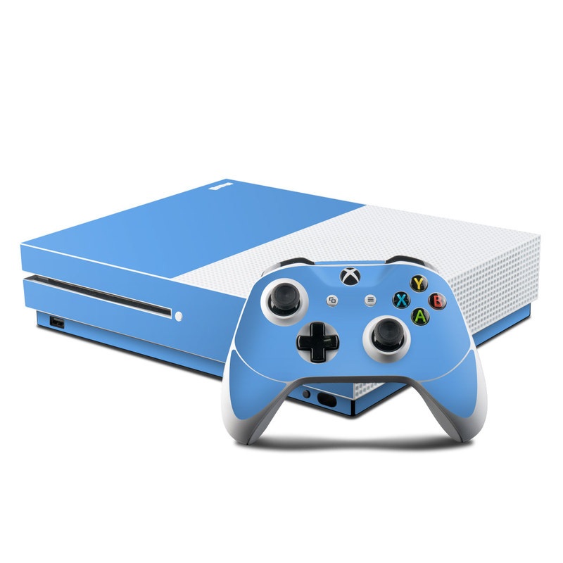 Xbox One S Skin design of Sky, Blue, Daytime, Aqua, Cobalt blue, Atmosphere, Azure, Turquoise, Electric blue, Calm with blue colors