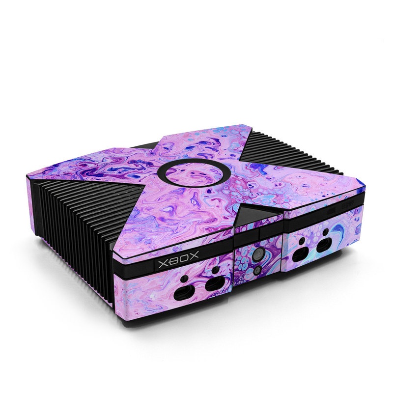 Old Xbox Skin design of Purple, Violet, Lilac, Art, Pattern, Modern art, Painting, Visual arts, Acrylic paint, Magenta, with pink, purple, blue colors