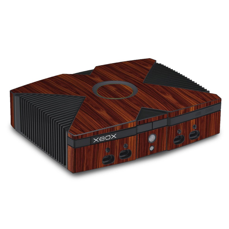 Old Xbox Skin design of Wood, Red, Brown, Hardwood, Wood flooring, Wood stain, Caramel color, Laminate flooring, Flooring, Varnish, with black, red colors