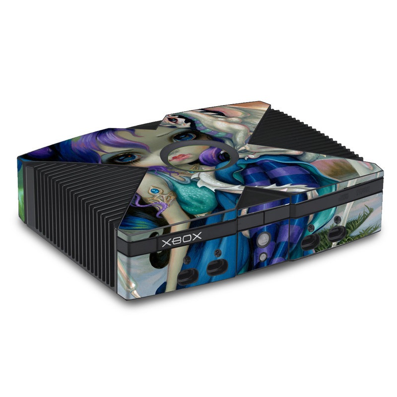 Old Xbox Skin design of Illustration, Fictional character, Cg artwork, Art, Mythology, Anime, Mythical creature, with green, blue, purple, yellow, red, white colors