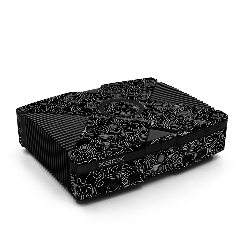 Old Xbox Skin design of Art, Motif, Pattern, Symmetry, Monochrome, Circle, Font, Visual arts, Illustration, Monochrome photography, with black, gray colors