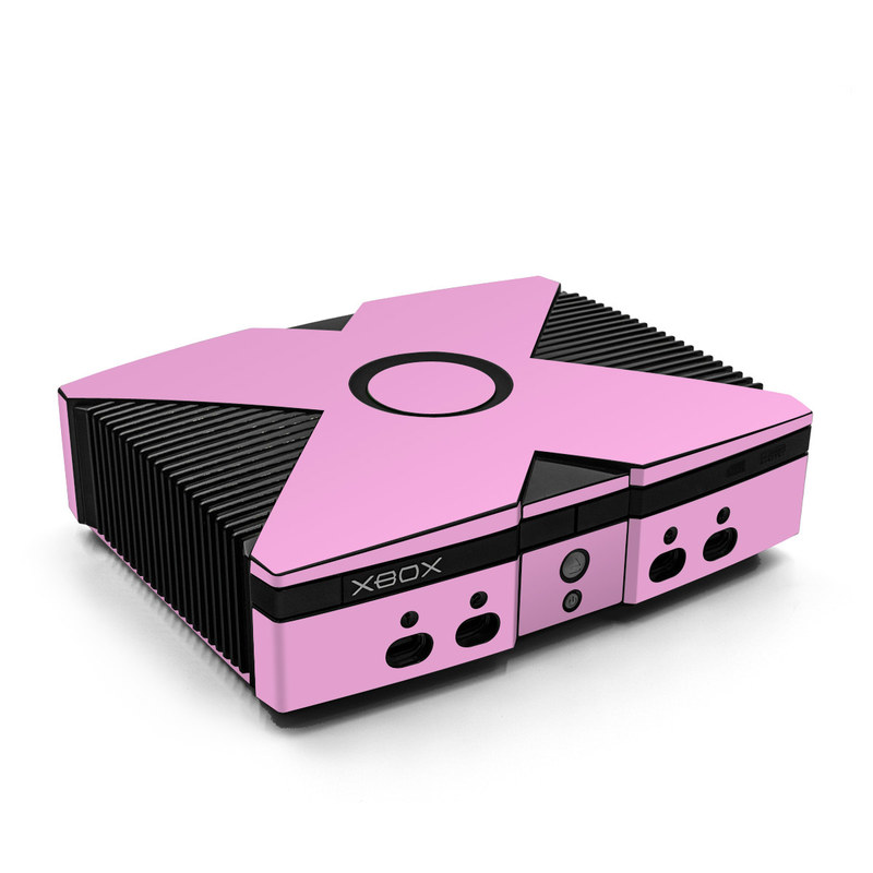 Old Xbox Skin design of Pink, Violet, Purple, Red, Magenta, Lilac, Sky, Material property, Peach, with pink colors