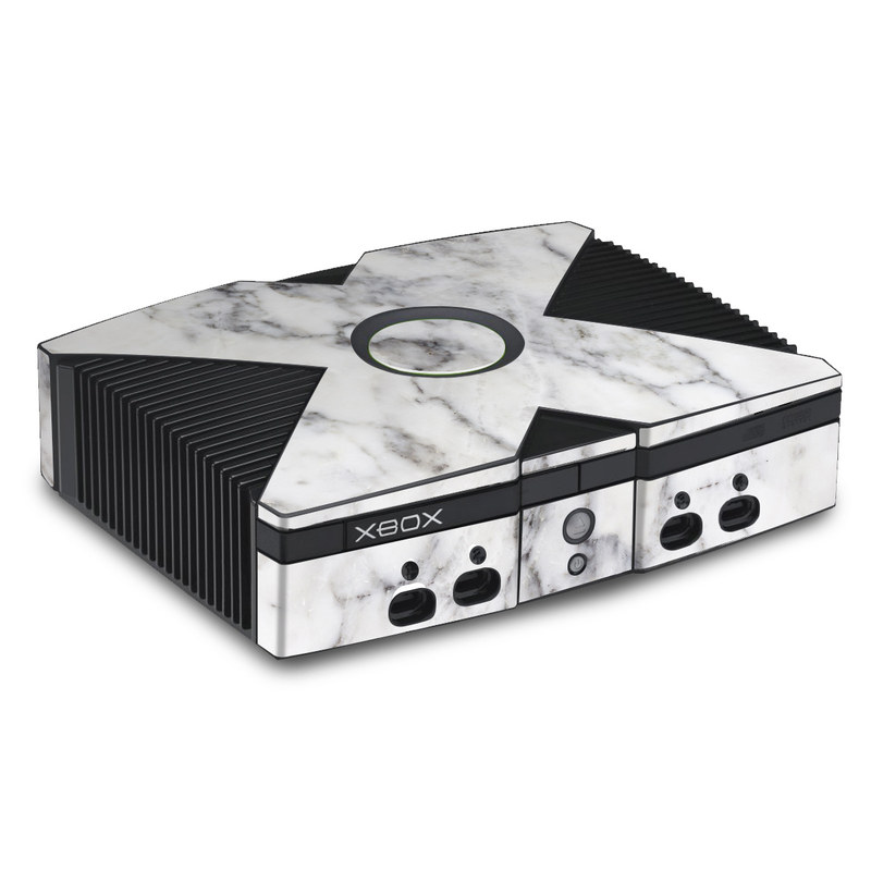 Old Xbox Skin design of White, Geological phenomenon, Marble, Black-and-white, Freezing, with white, black, gray colors