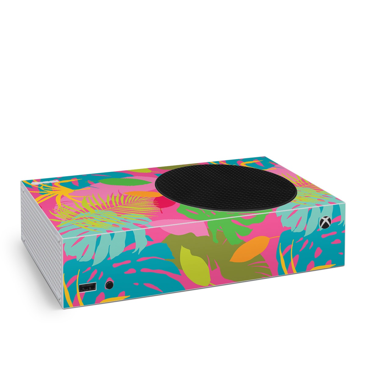 Xbox Series S Skin design of Organism, Pink, Rectangle, Magenta, Aqua, Art, Symmetry, Pattern, Painting, Electric blue, with pink, green, blue, yellow, orange, red colors