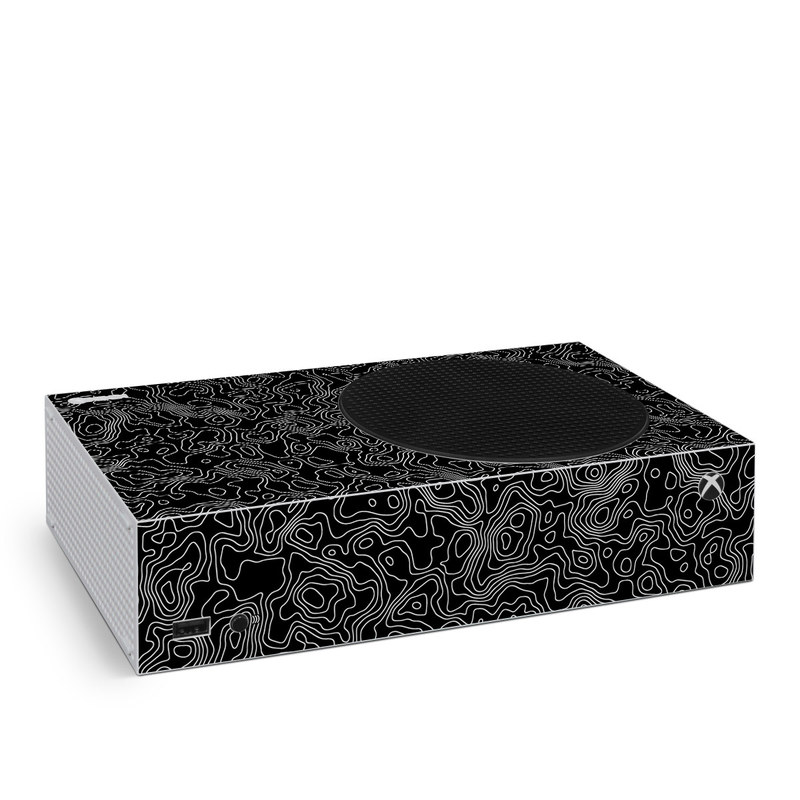 Xbox Series S Skin design of Art, Motif, Pattern, Symmetry, Monochrome, Circle, Font, Visual arts, Illustration, Monochrome photography, with black, gray colors