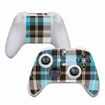 Turquoise Plaid Xbox Series S Controller Skin