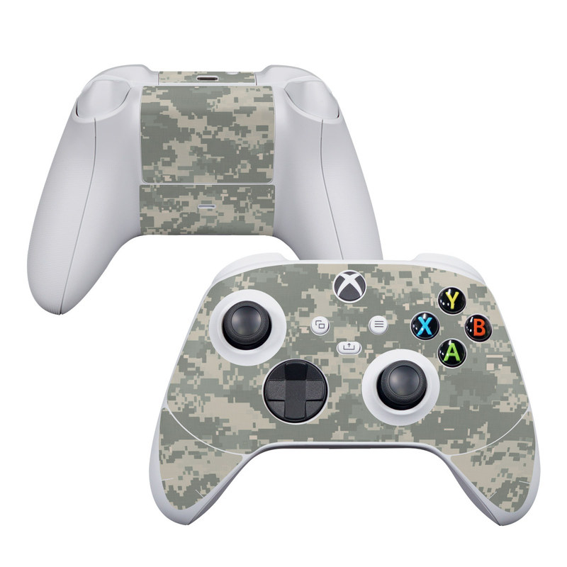 Xbox Series S Controller Skin design of Military camouflage, Green, Pattern, Uniform, Camouflage, Design, Wallpaper, with gray, green colors