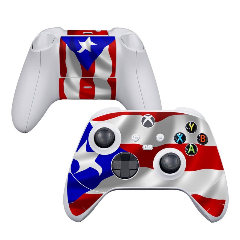 Xbox Series S Controller Skin design of Flag, Flag of the united states, Flag Day (USA), Veterans day, Independence day, with red, blue, white colors