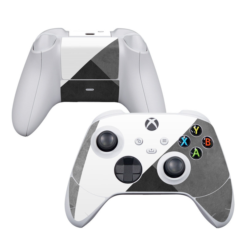Xbox Series S Controller Skin design of Black, White, Black-and-white, Line, Grey, Architecture, Monochrome, Triangle, Monochrome photography, Pattern, with white, black, gray colors