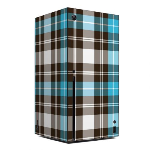 Turquoise Plaid Xbox Series X Skin