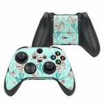 Merkittens with Pearls Aqua Xbox Series X Controller Skin