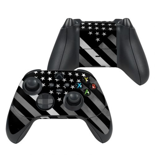 Thin White Line Hero Xbox Series X Controller Skin