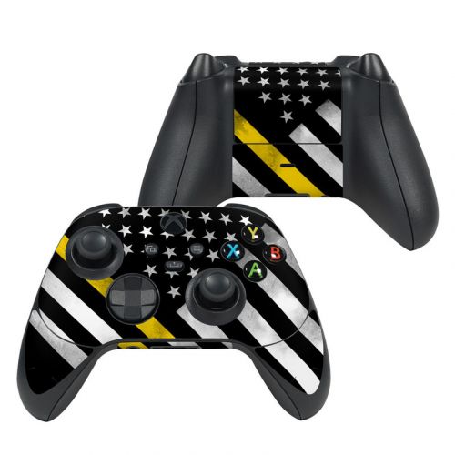 Thin Yellow Line Hero Xbox Series X Controller Skin