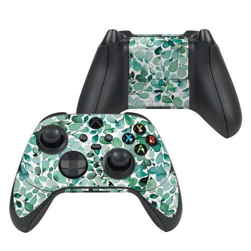Watercolor Eucalyptus Leaves Xbox Series X Controller Skin