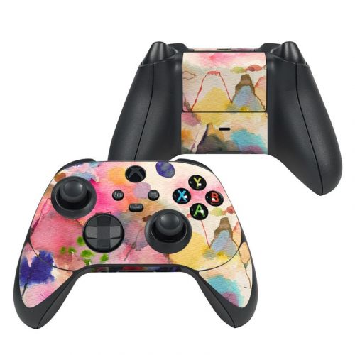 Watercolor Mountains Xbox Series X Controller Skin