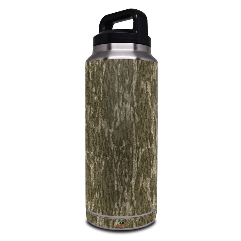 Yeti Rambler Bottle 36oz Skin design of Grass, Brown, Grass family, Plant, Soil, with black, red, gray colors