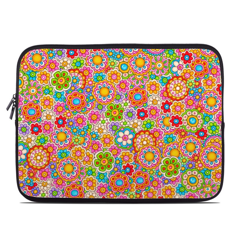 Laptop Sleeve design of Pattern, Design, Textile, Visual arts, with pink, red, orange, yellow, green, blue, purple colors