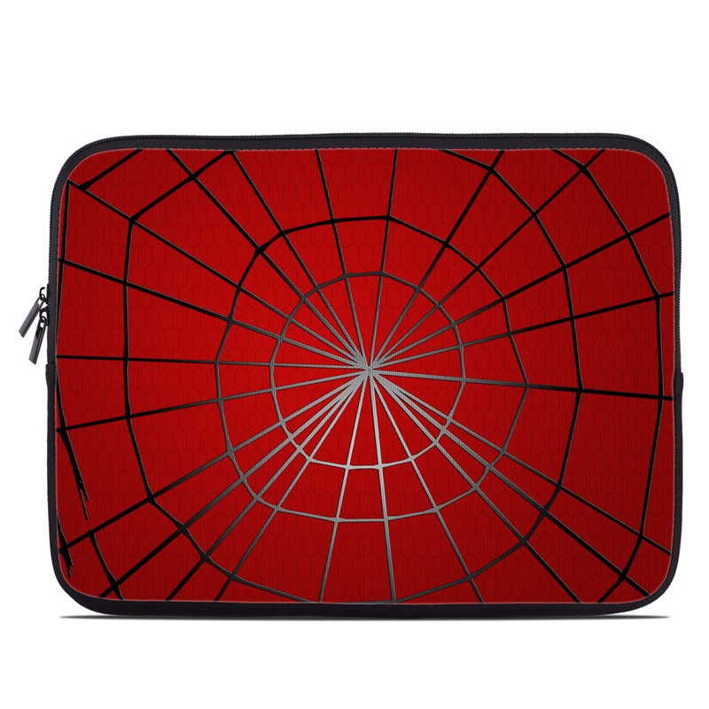 Laptop Sleeve design of Red, Symmetry, Circle, Pattern, Line, with red, black, gray colors