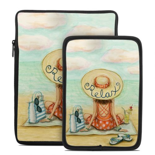 Relaxing on Beach Tablet Sleeve