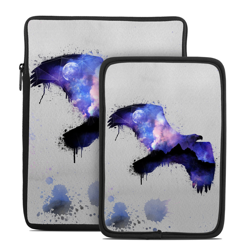 Tablet Sleeve design of Blue, Watercolor paint, Purple, Water, Graphic design, Illustration, Art, Ink, Painting, Electric blue, with gray, white, blue, black, purple colors