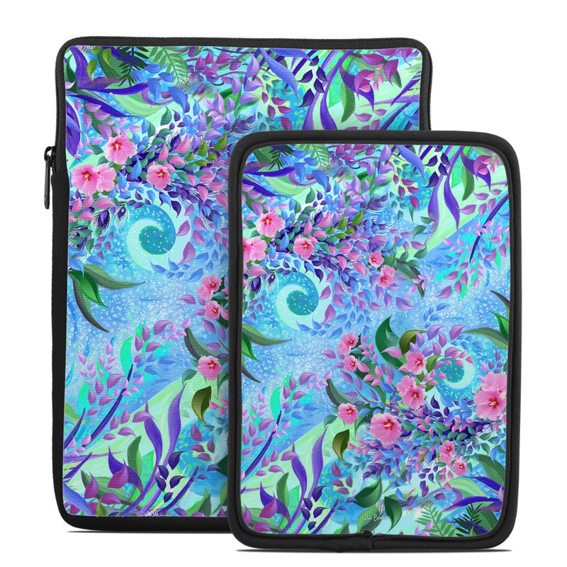 Tablet Sleeve design of Psychedelic art, Pattern, Lilac, Purple, Art, Pink, Design, Fractal art, Visual arts, Organism, with gray, blue, purple colors