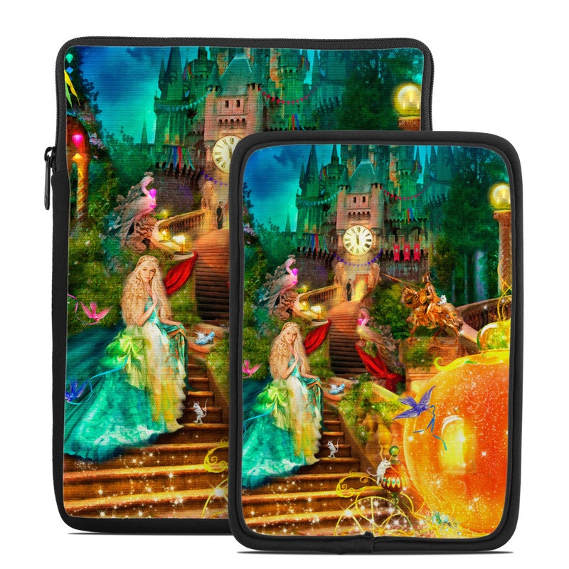 Tablet Sleeve design of Mythology, Adventure game, World, Fictional character, Theatrical scenery, Art, with yellow, orange, blue, green, red, purple, white, black colors