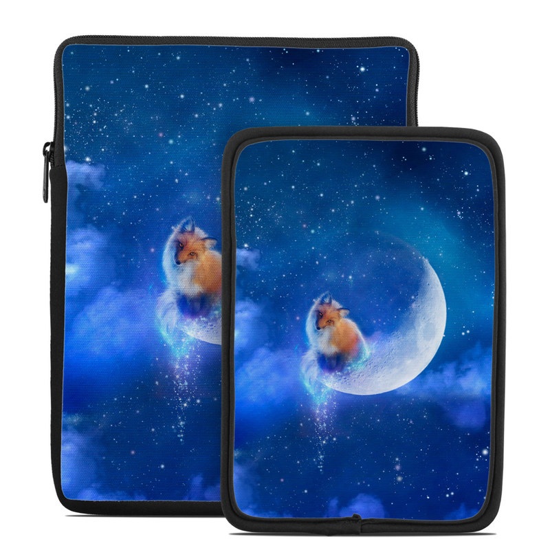 Tablet Sleeve design of Sky, Atmosphere, Astronomical object, Outer space, Space, Universe, Illustration, Nebula, Galaxy, Fictional character with blue, black, gray colors