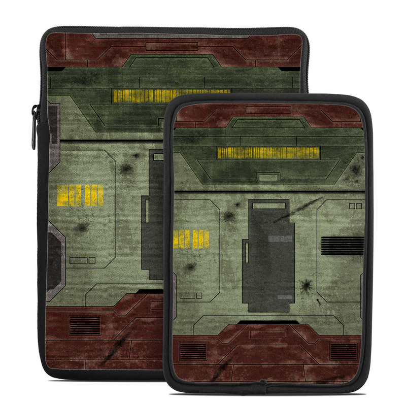 Tablet Sleeve design of Rectangle, Screenshot, Font, Wood, Pattern, Symmetry, Machine, Gas, Parallel, Engineering with red, green, yellow, black, gray, white colors