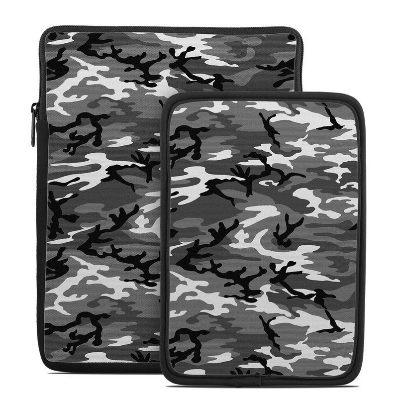 Tablet Sleeve design of Military camouflage, Pattern, Clothing, Camouflage, Uniform, Design, Textile with black, gray colors