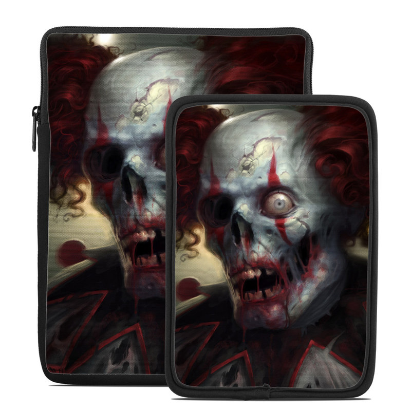 Tablet Sleeve design of Illustration, Fictional character, Fiction, Supervillain, Demon, Art, Zombie, Ghost, Supernatural creature, Flesh, with black, gray, green, red colors