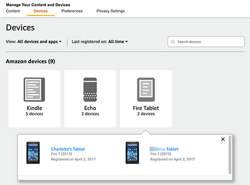 List Amazon Fire devices on Amazon